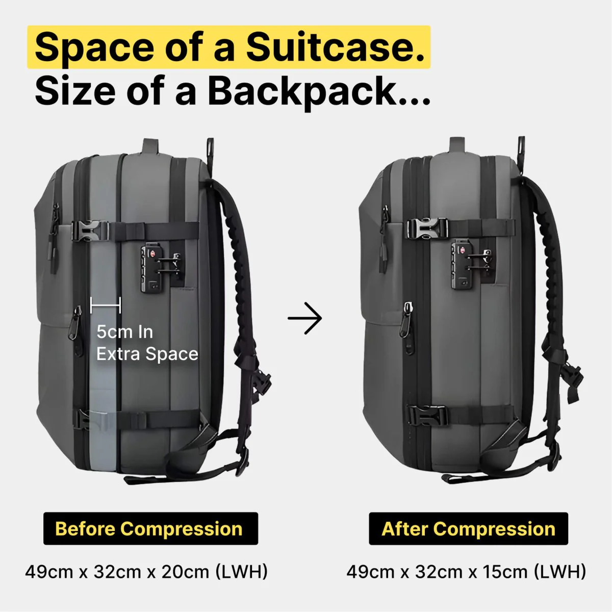 VAULTBAG® Matte Travel Backpack 60L - Image 16